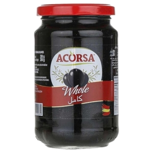Acorsa Black Olives Plain 350G