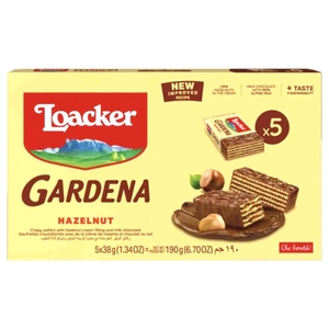 Loacker Wafer Gardena Hazelnut 38G X5