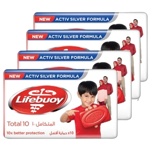 Lifebuoy Soap Total 10 Red 160G X 4