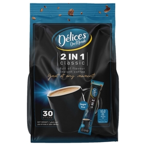 Delices Du Monde Instant Coffe 2 In 1 X 30