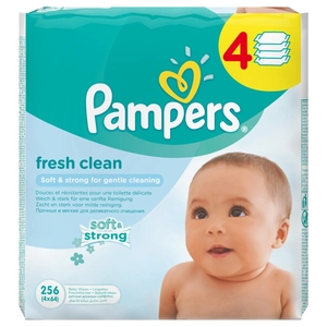 Pampers Wipes Baby 64 Sheets X 4