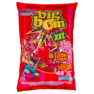 Big Bubble Strawberry Xx Lolli Pop 25G X 48