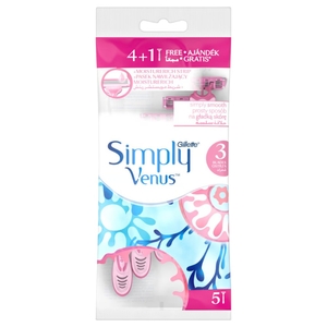 Gillette Simply Venus 3 Blade Disposable Razor 4+1