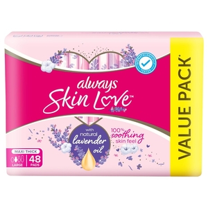Always Skin Love Pads Lavender Large 48 Pieces