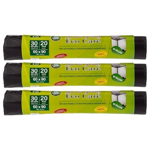 Eco Garbage Bags Bio Degradable 30 Gallon 20Pcs X 3