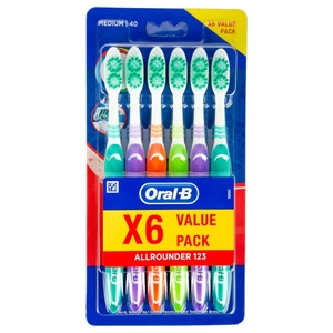 Oral B Toothbrush All Rounder 40 Medium X 6