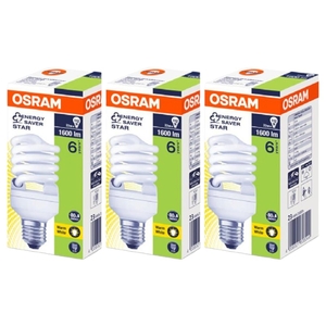 Osram Energy Saver Warm White Mini Bulb 23Watts X 3