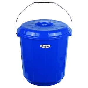 Esqube Oasis Bucket With Lid Blue 25L