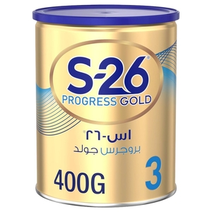 Wyeth S-26 Progress Gold Stage 3 1-3 Years Premium Milk Powder Tin For Toddlers 400G
