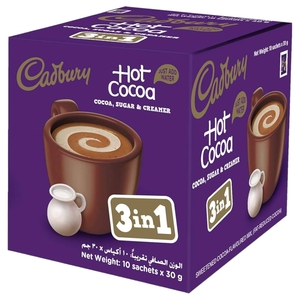 Cadbury Hot Cocoa 3In1 30G X10