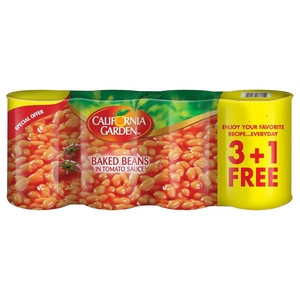 California Garden Baked Beans In Tomato Sauce 420G X 4