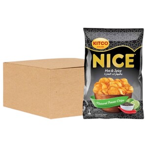 Kitco Kettle Nice Chips Hot & Spicy 14G X21