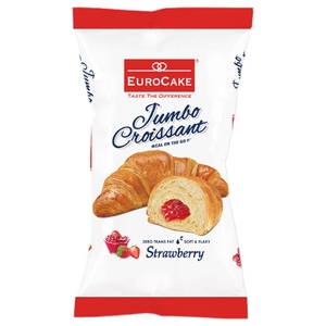 Eurocake Jumbo Croissant Strawberry 55G