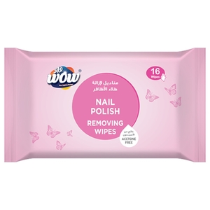 Wow Nail Polish Removing Wipes 16 Pieces