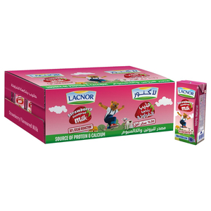 Lacnor Essentials Milk Strawberry 125Ml X24