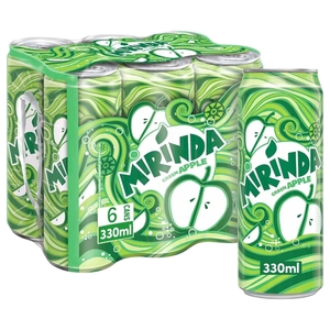 Mirinda Carbonated Drink Green Apple Can 330Ml X6