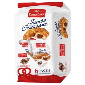 Eurocake Jumbo Croissant Chocolate 300G X 6