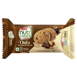 Britannia Nutri Choice Cookies Oats Chocolate And Almond 75G