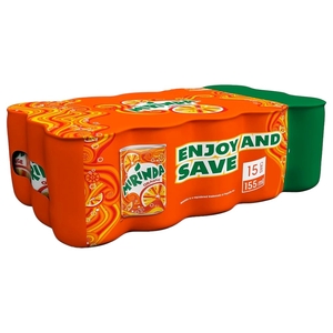 Mirinda Carbonated Drink Orange 155Ml X15