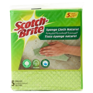 Scotch Brite Natural Sponge Cloth 5 Pieces