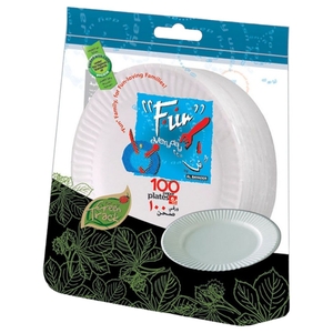 Fun Disposable Paper Plates 9Inch 100 Pieces