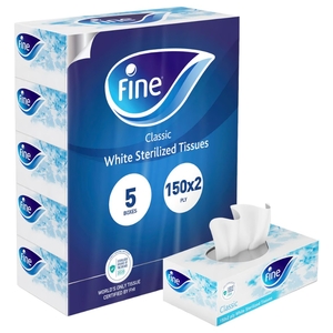 Fine Classic 2 Ply 150 Sheets X5