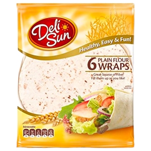 Deli Sun 6 Plain Flour Wraps 360G