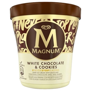 Magnum Ice Cream Tub White Chocolate And Cookies 440Ml