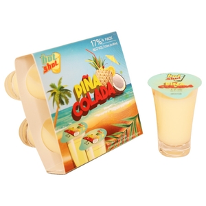 Hot Shot Pina Colada 17% Alcohol 30Ml X4