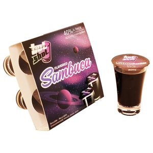 Hot Shot Sambuca 40% Alcohol 30Ml X4