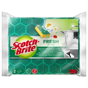 3M Scotch Brite Fresh Heavy Duty Scrub Sponge 2 Pieces