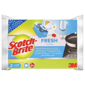 3M Scotch Brite Fresh Heavy Duty Non-Scratch Scrub Sponge 2 Pieces