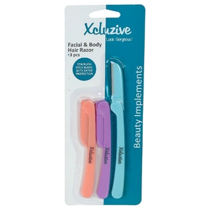 Xcluzive Facial & Body Hair Razor 3 Pieces
