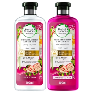 Herbal Essences Bio: Renew White Strawberry & Mint, Shampoo 400Ml + Conditioner 400Ml