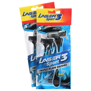 Laser Sport 3 Disposable Razor 5 Pieces X2