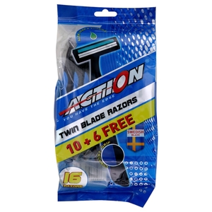 Action Razors Twin Blade 10 + 6 Free