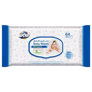 Wow Baby Wipes Mild Fragrance 64 Pieces