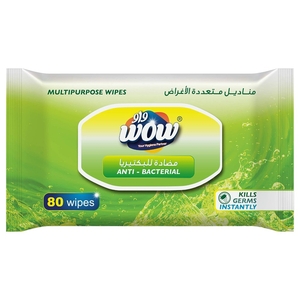 Wow Anti-Bacterial Multipurpose Wipes 80 Pieces