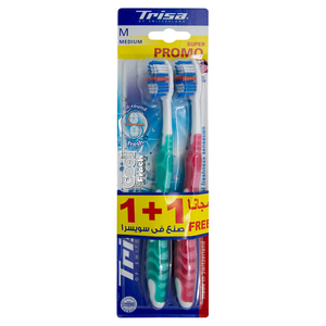 Trisa Cool & Fresh Medium Toothbrush 1+1 Free
