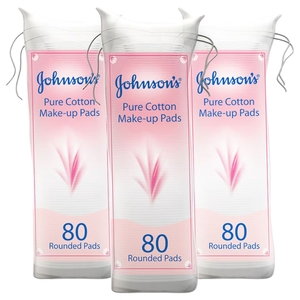 Johnson's Make Up Pads 80 Pieces X3