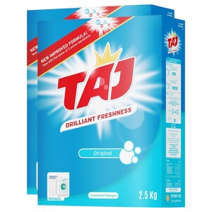 Taj Detergent Powder Top Load Original 2.5Kg X2