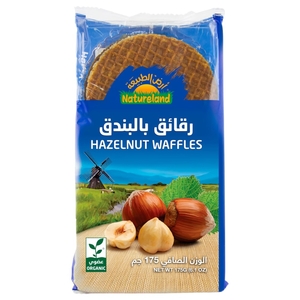 Natureland Organic Hazelnut Waffles 175G
