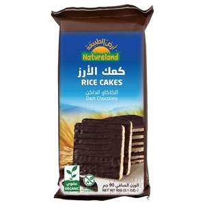 Natureland Rice Cakes Dark Chocolate 90G