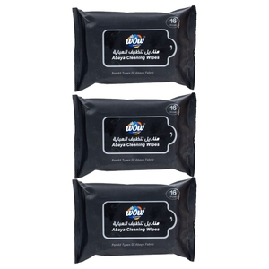 Wow Abaya Cleaning Wipes 16 Sheets X3