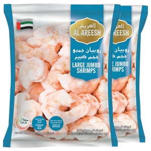 Al Areesh Frozen Shrimps Large Jumbo 800G X2