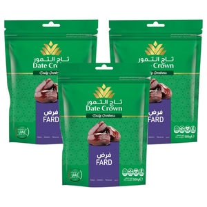 Date Crown Dates Assorted Pouch 500G X 3