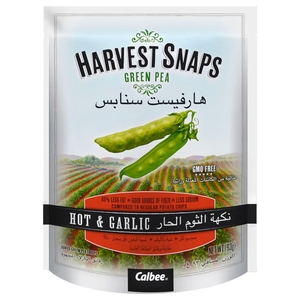 Harvest Snaps Green Pea Hot And Garlic 93G