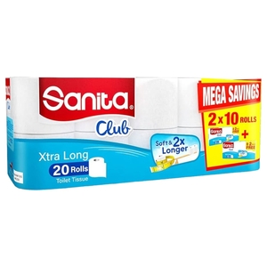Sanita Club Toilet Roll Strong & Soft 10 + 2 Free