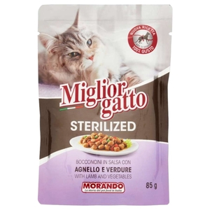 Miglior Sterilized Lamb Chicken Cat Food 85G
