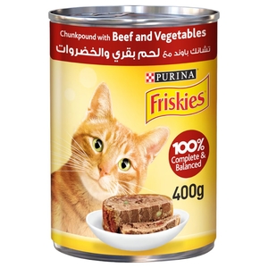Friskies Cat Food Chunky Beef Vegetable 400G